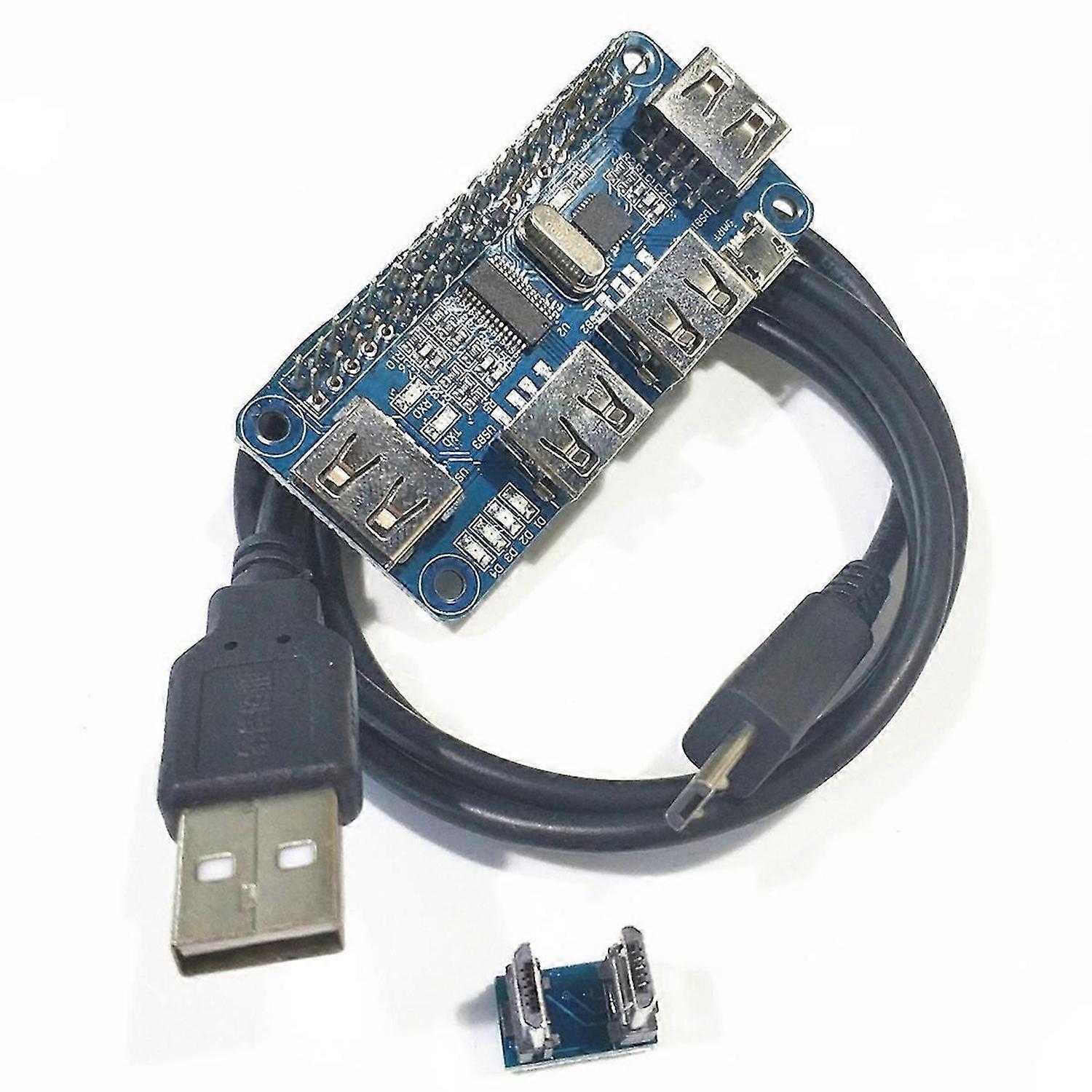 4 Ports USB HUB HAT für Raspberry Pi 3 / 2 / Zero W Erweiterungsboard USB zu UART für serielles Debugging