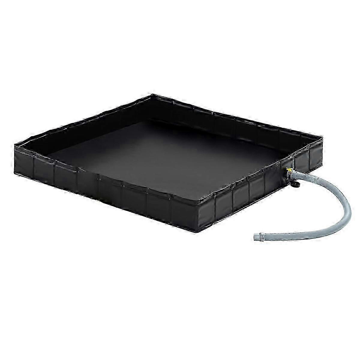 Portable Folding Shower Pan 41x41 Inches with Detachable Drain Pipe - Perfect for RV and Outdoor Use 2025