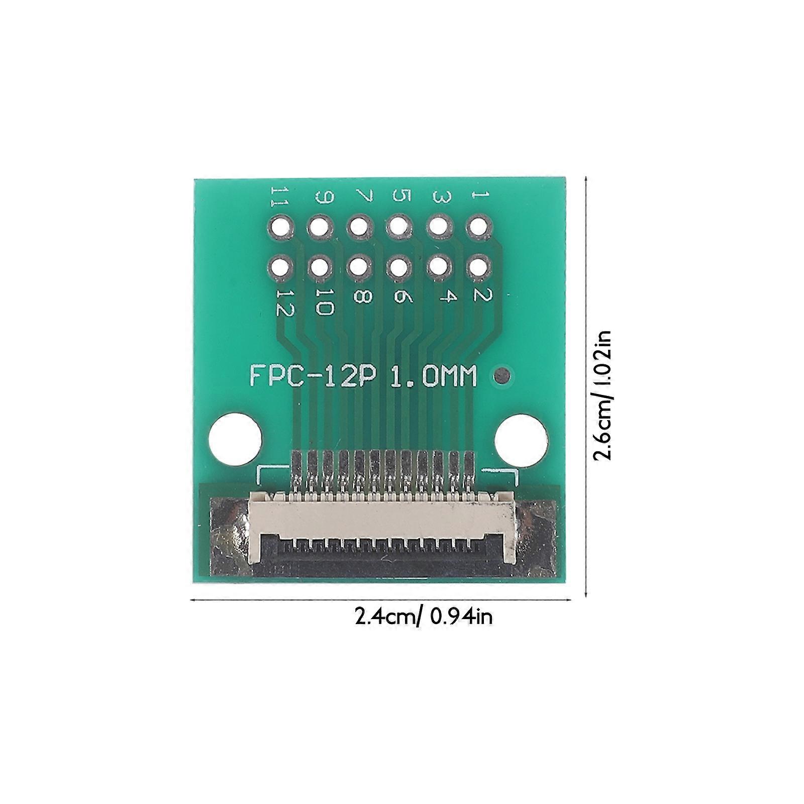 Fpc Converter Board 12p for Easy Installation 10Pcs Green PVC Connector