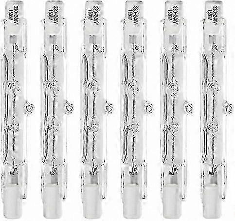 6-Pack 78mm Halogen Bulbs, R7S Base Double-Ended Floodlight, 220-240V Linear Security Light Replacement Bulbs