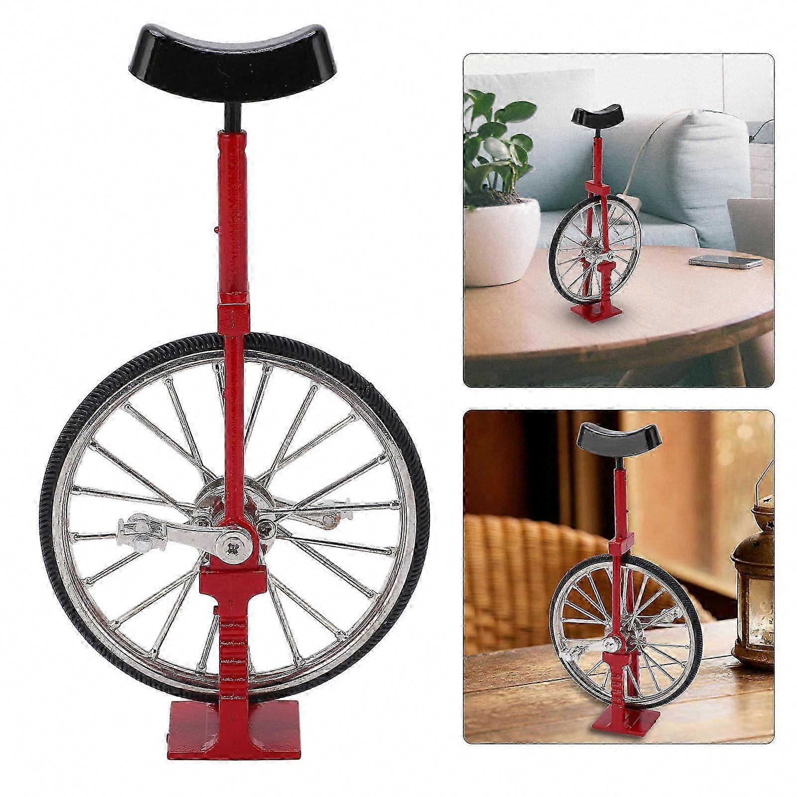 Simulated Vivid Alloy Mini Unicycle Model Ornament Toy for Collectors 1pc