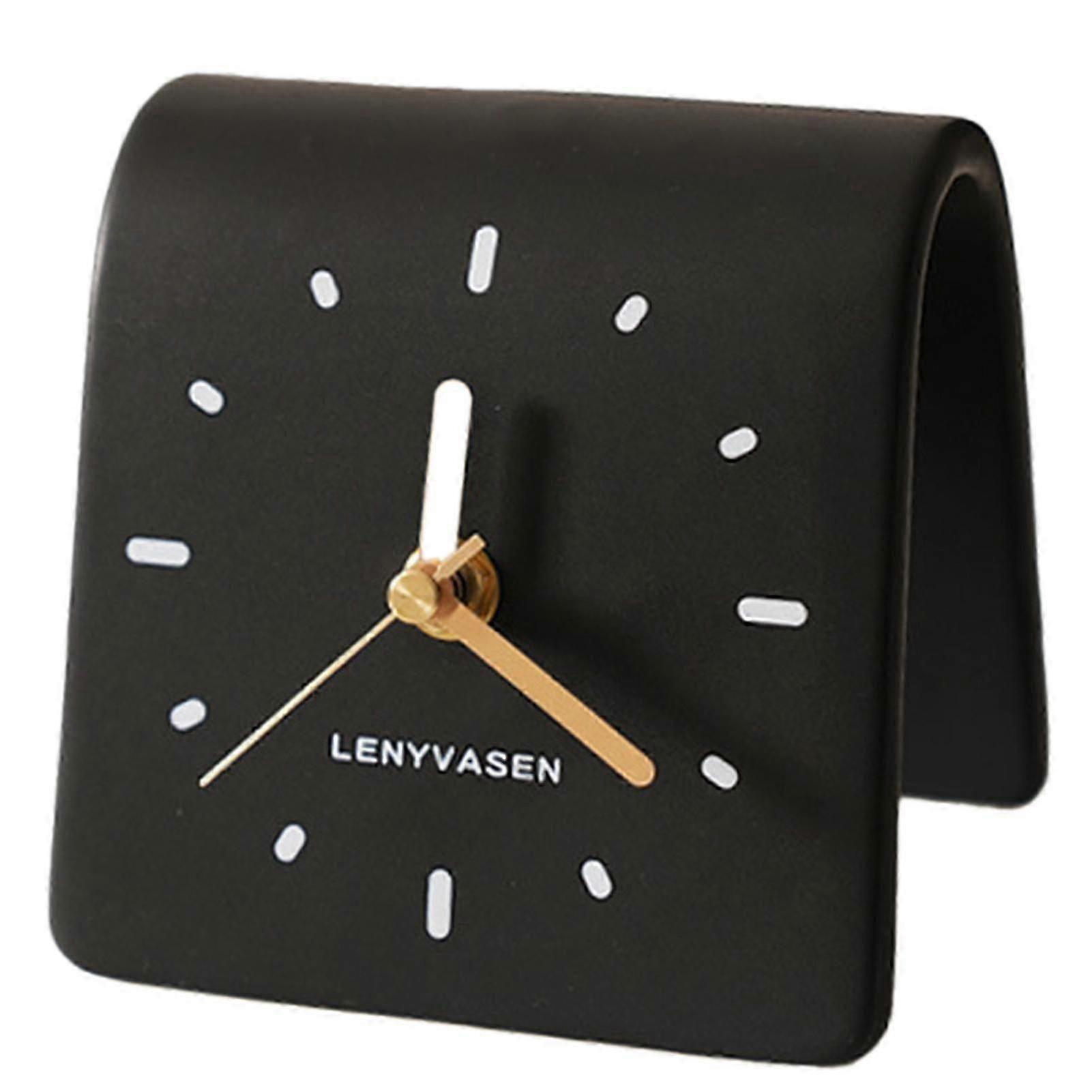 Analog-Quartz Desk Clock Mini-Analog Modern Shelf Desk Mantel Clock for Kitchen