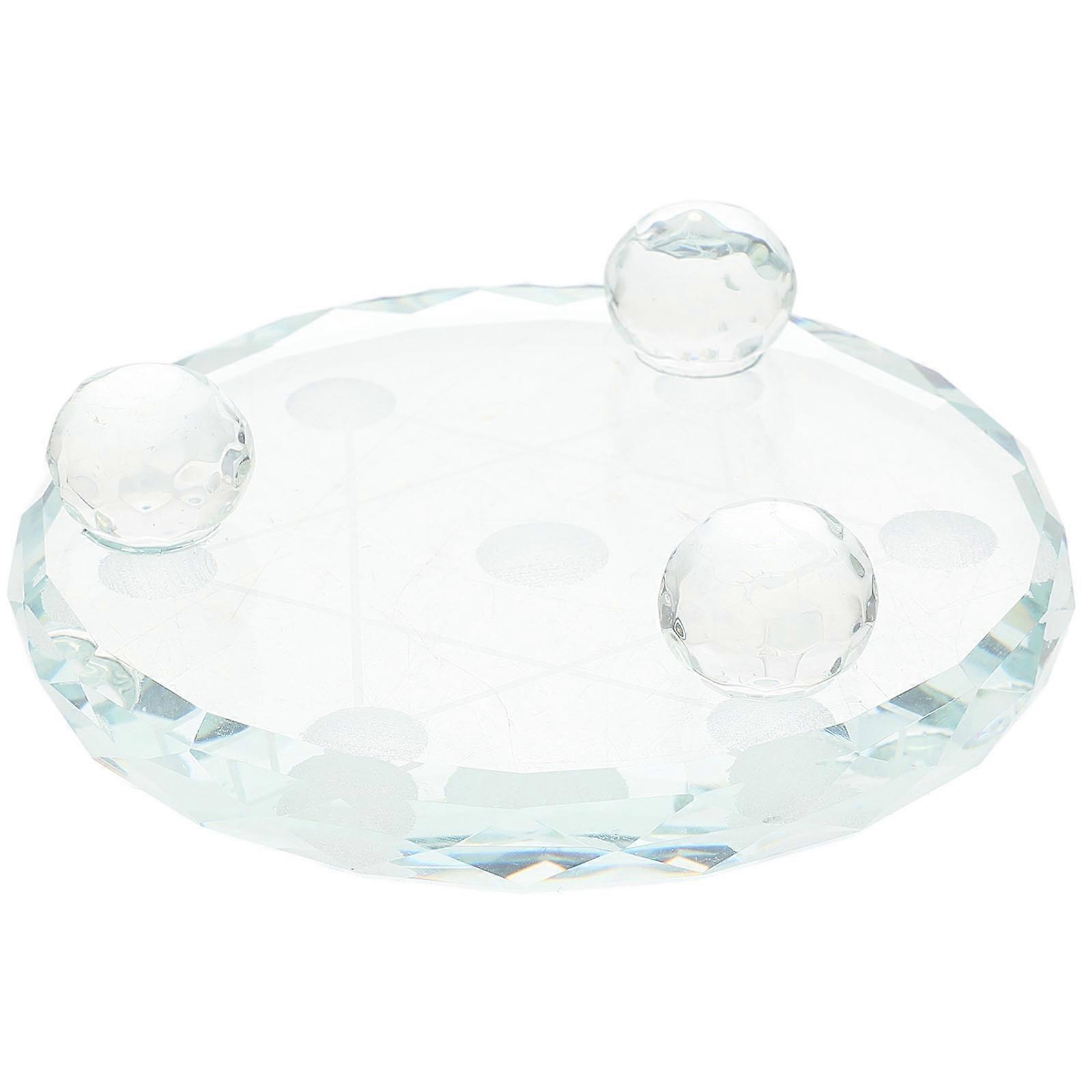 Crystal Globe Stand Glass Display Holder for Storage 2Pcs Transparent Base