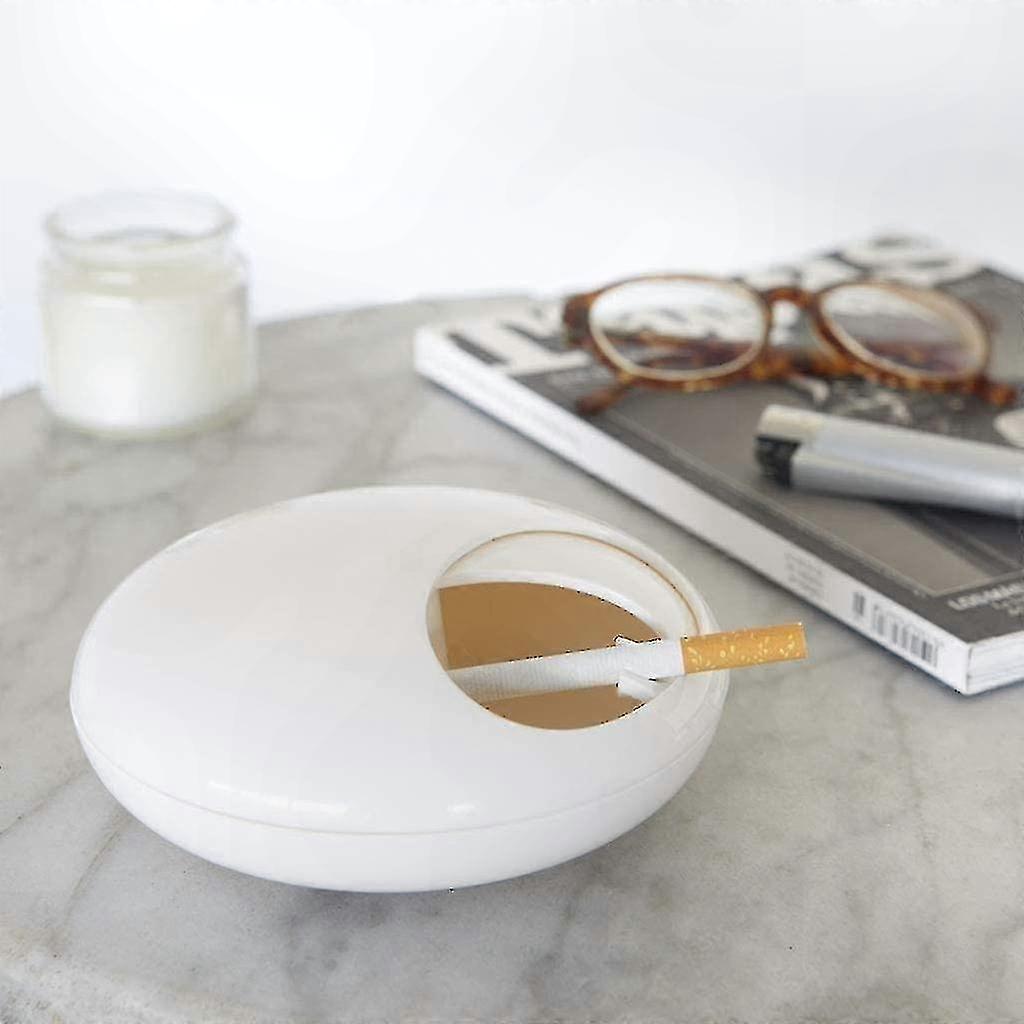 Ceramic Ashtray with Cover for Indoor Spaces