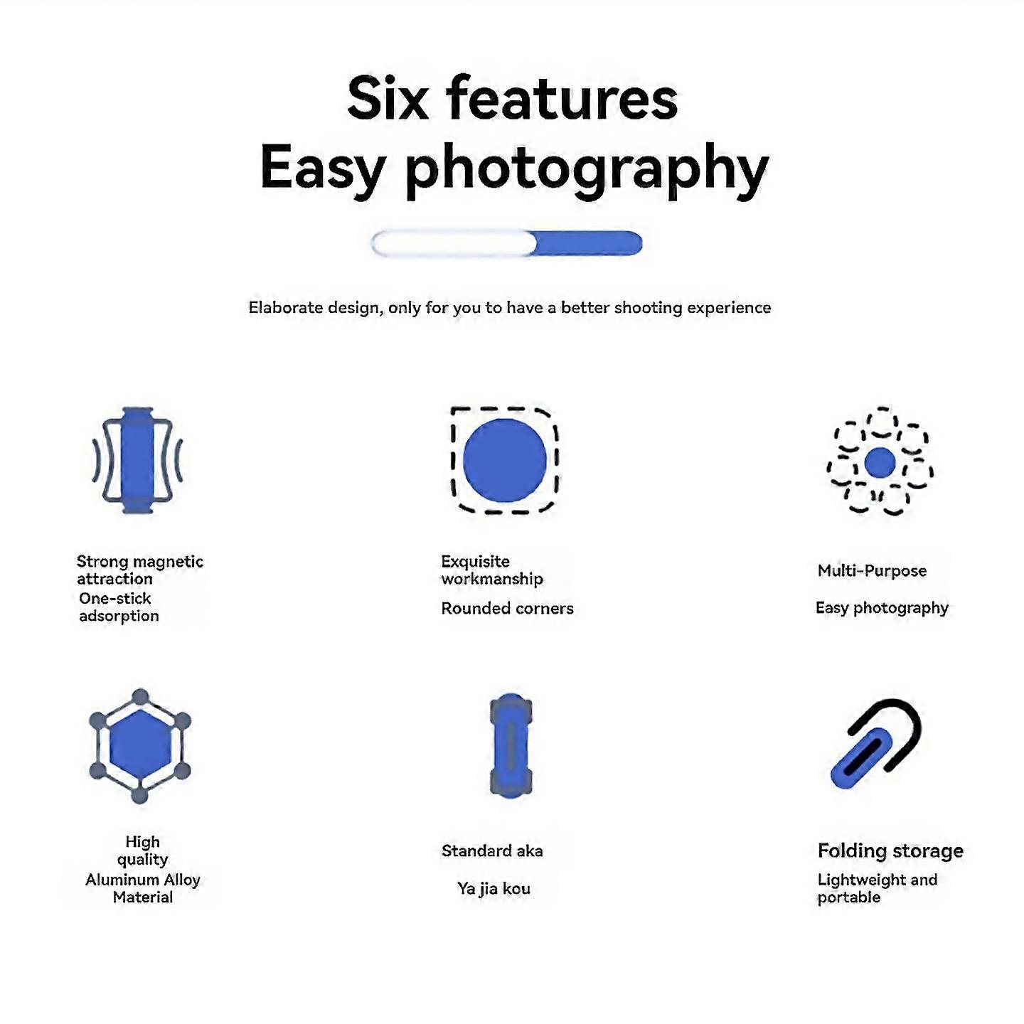 For Foldable Magnetic Phone Tripod Stand Selfie Stick