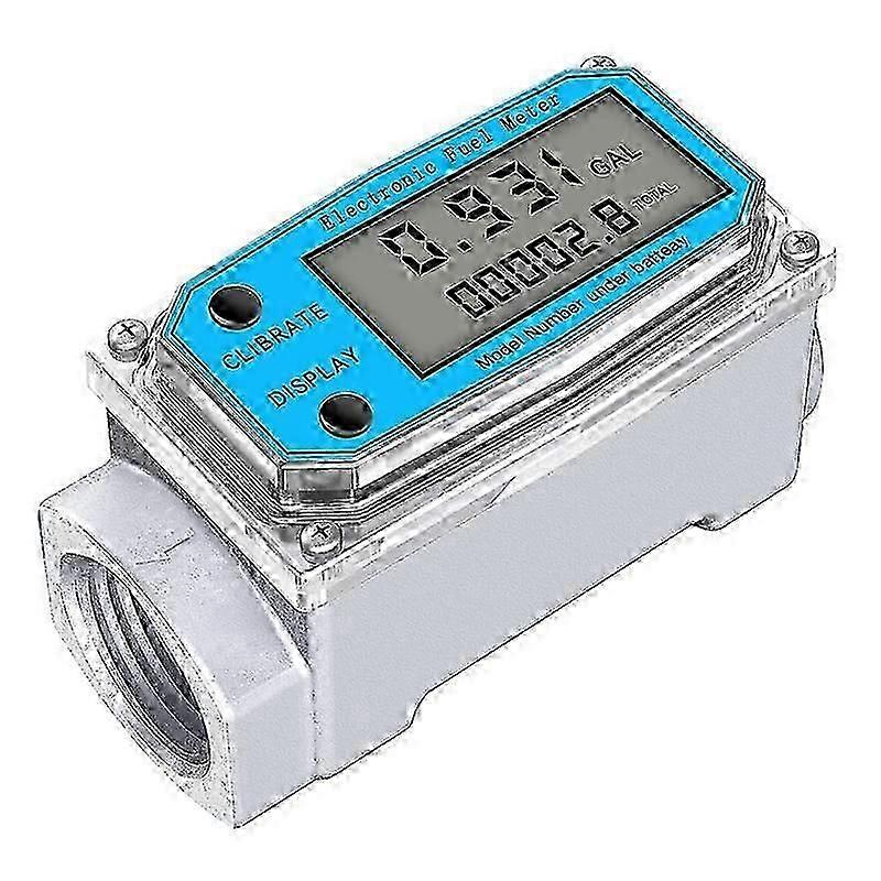 Digital Turbine Water Flow Meter with Clear LCD Display - Accurate Liquid Measurement Device for Home Use
