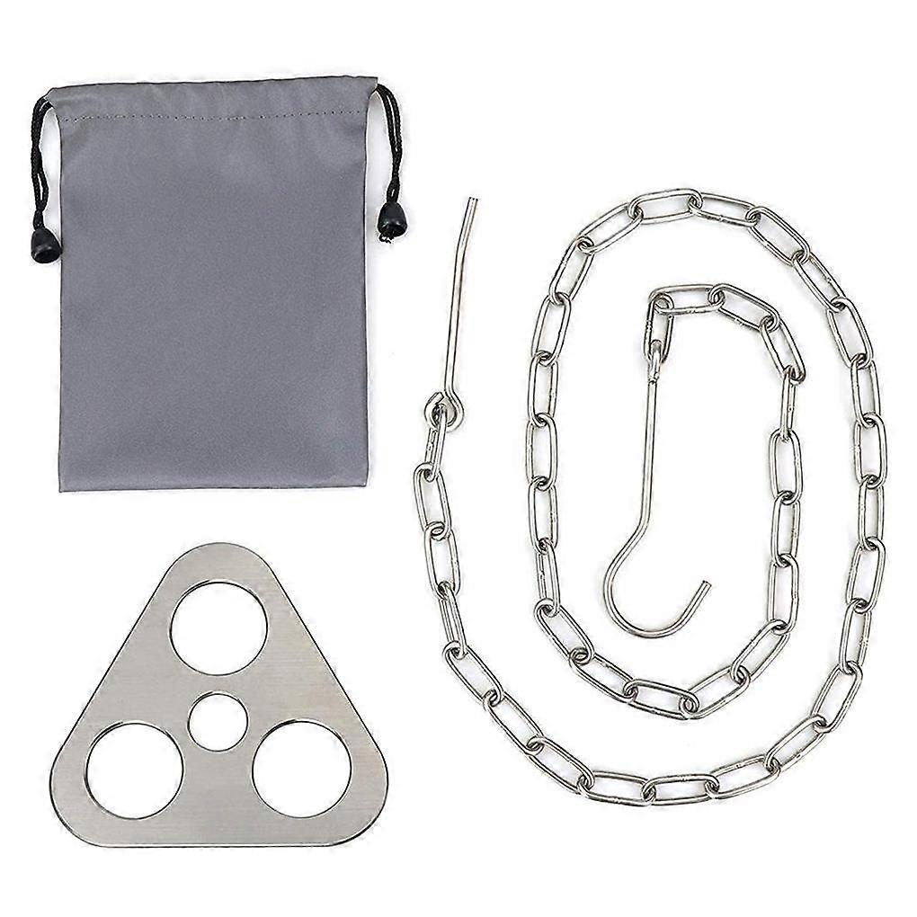 Picnic Bracket Camping Multitool Tripod with Storage Bag Chain Campfire