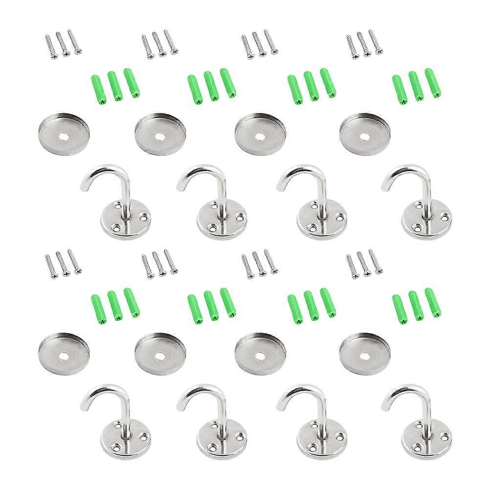 Household Ceiling Hooks Stainless Steel 16Sets Overhead Hook Set