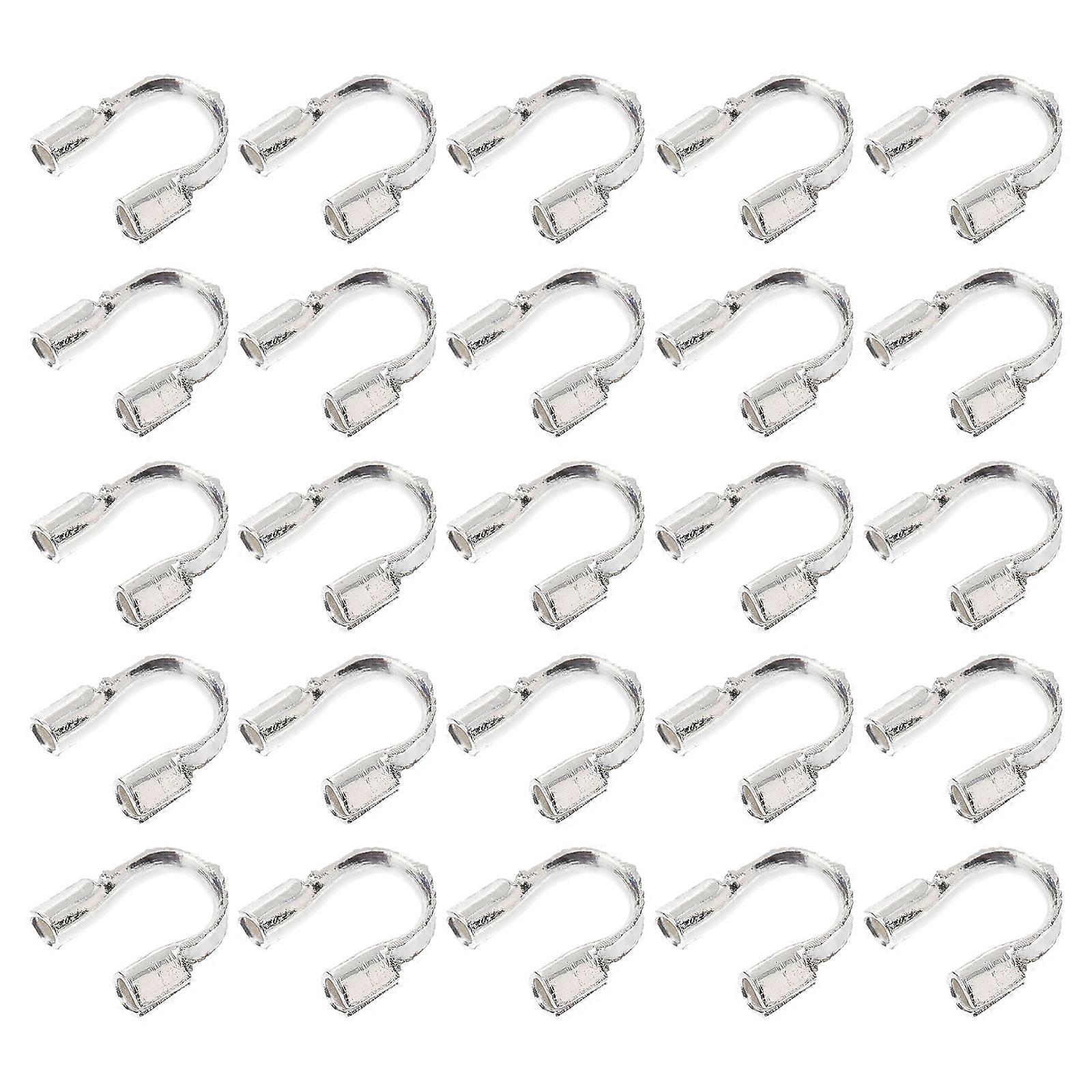 Silver Plated Wire Guardian U Shape Jewelry Makers Anklet Making 200Pack