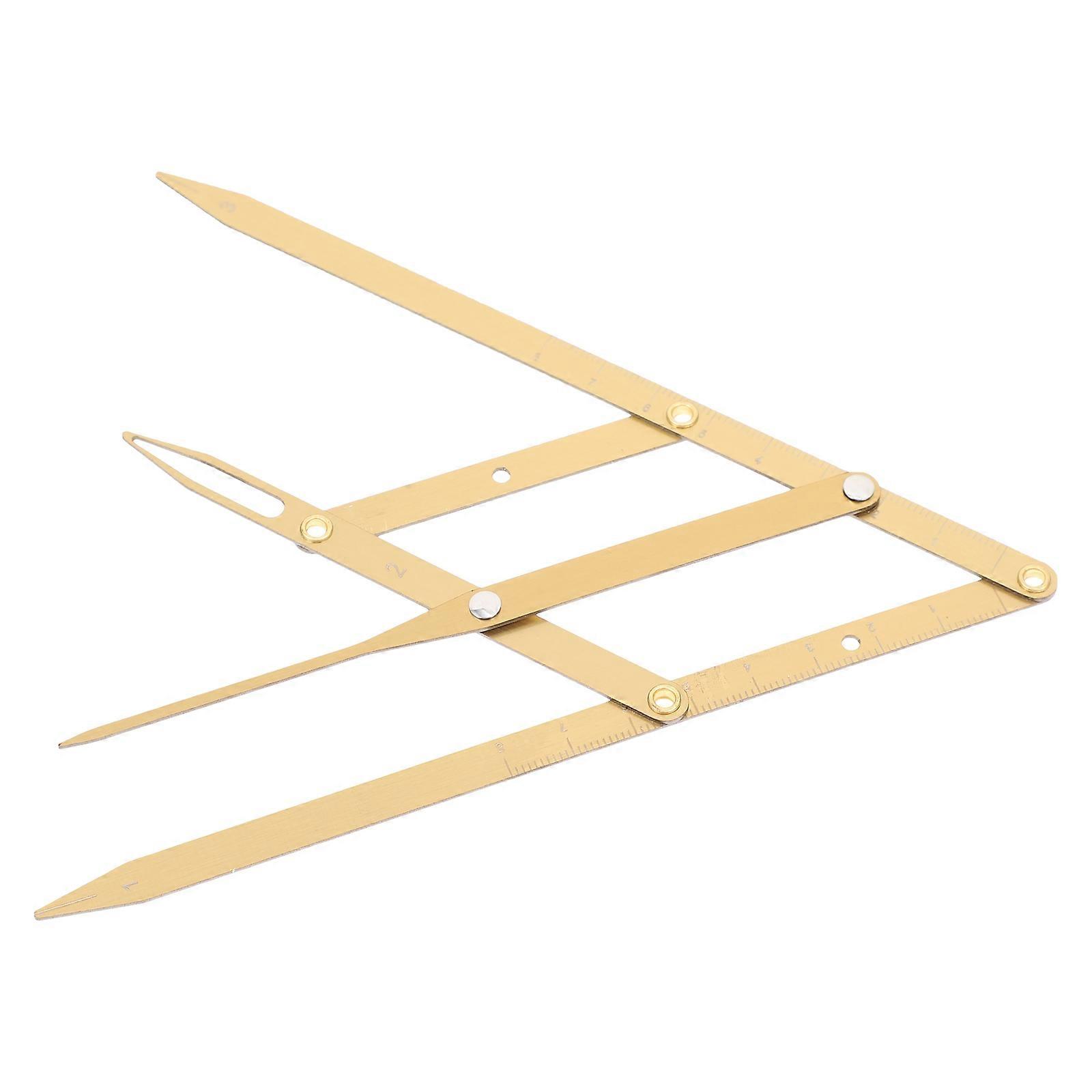 Golden Eyebrow Ruler Stainless Steel for Measuring 1Pcs Sliding Three-Point Caliper