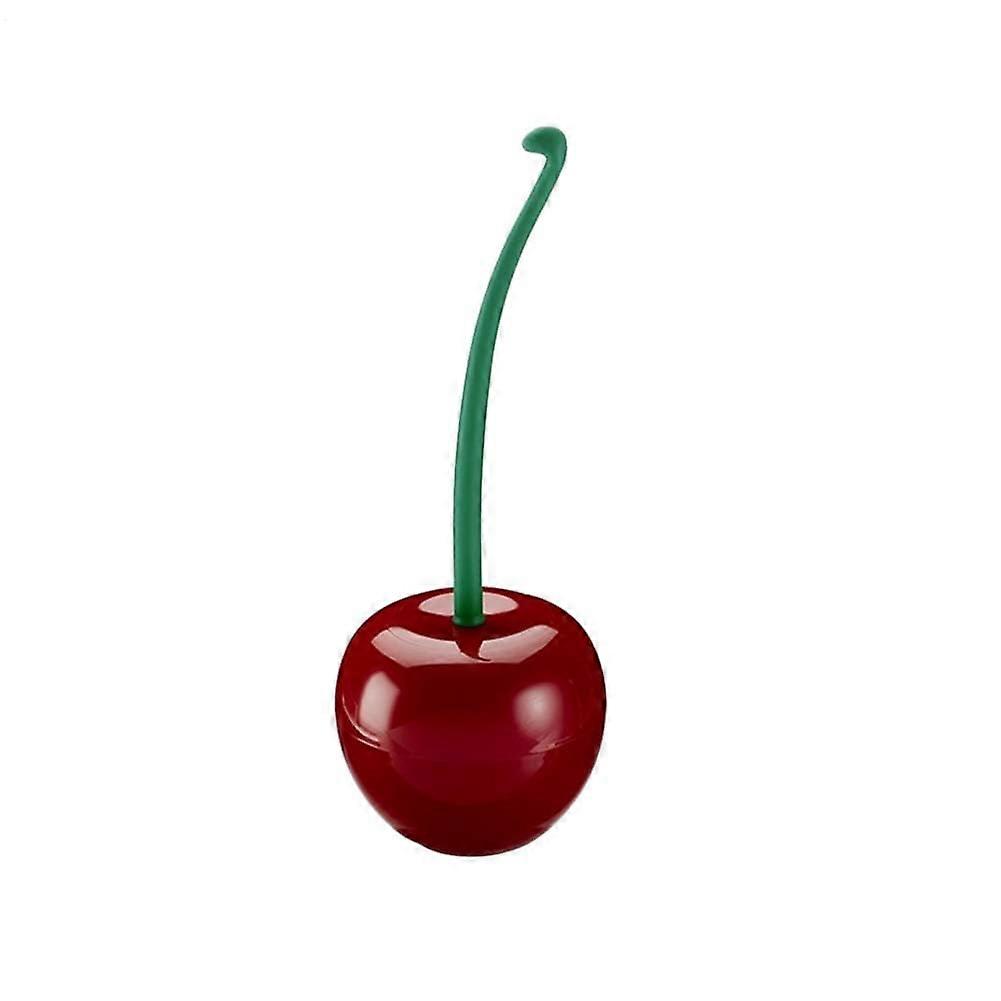 Cherry Shaped Toilet Brush With Long Handle Non Slip Dense Bristles Bathroom Scrubber Wine Red