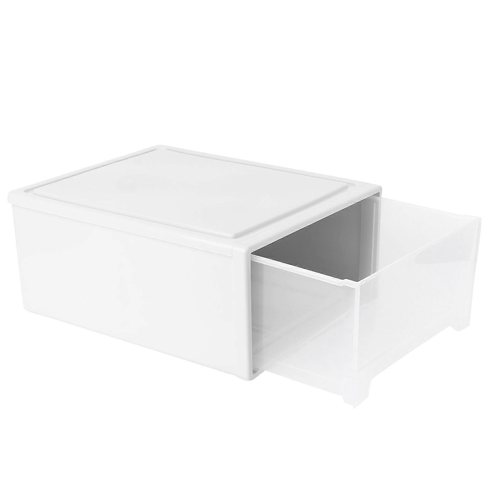 Clothes Storage Box 2Pcs Grey Large Capacity Drawer- 30.7X24.5CM Multi-Purpose For Home Sundries Organization