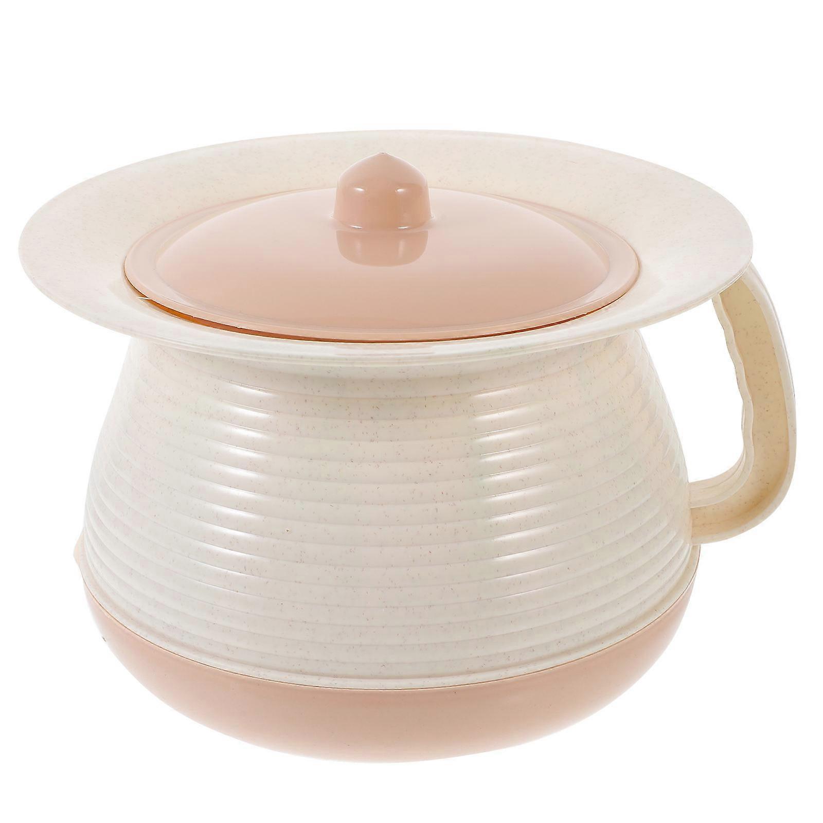 2Pcs Portable Plastic Urine Bucket Chamber Pot with Lid for Storage Use