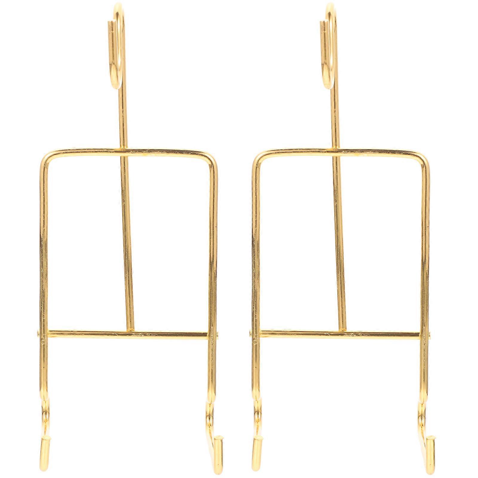 Metal Cup Stand Plate Display Rack for Desktop Use 4Pcs Golden