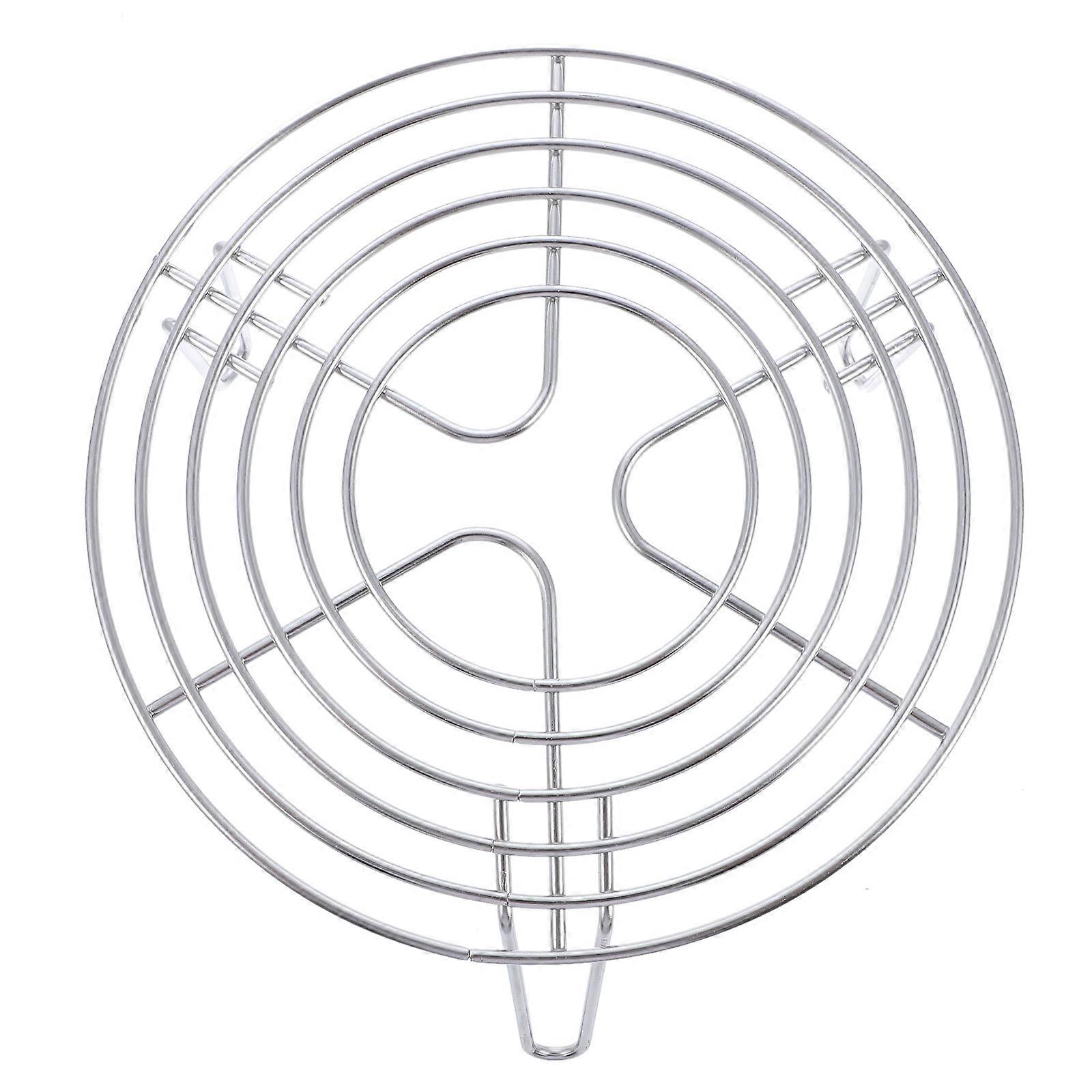 Cooking Steam Rack Round Steaming Rack for Cooking 4Pcs Silver Steamer