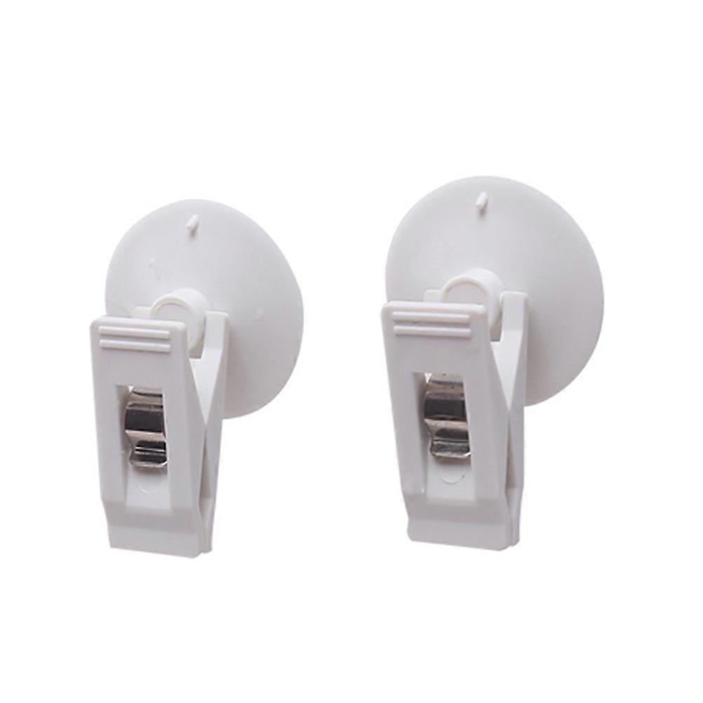 Car Fixing Clip Multifunctional Curtain Clamp for Car Use White Suction Storage 2 Pair