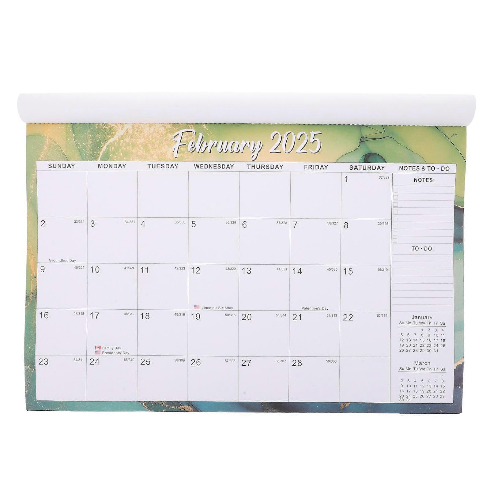 Monthly Calendar 2Pcs Modern Rectangular Home Office Note Hanging Accessory Stylish Practical Use