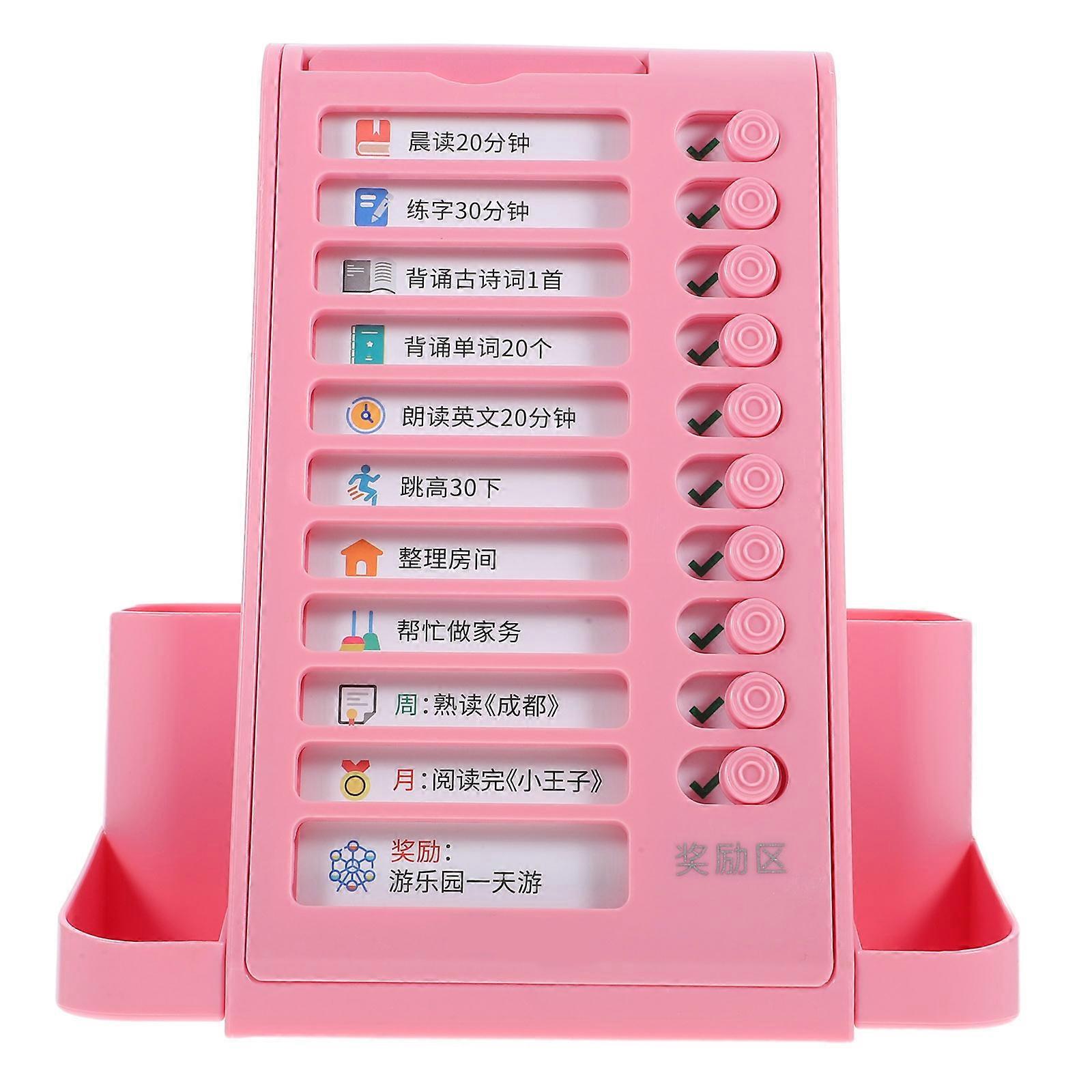 Plastic Pen Organizer for Desk Storage 2Pcs Pink Compartment Holder