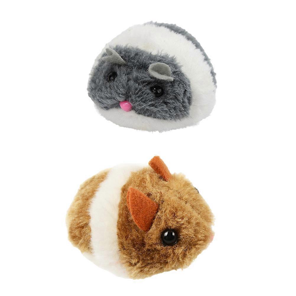 Kitten Toys Plush Mouse Toy Indoor Playtime Plush Material Interactive Play 2Pcs