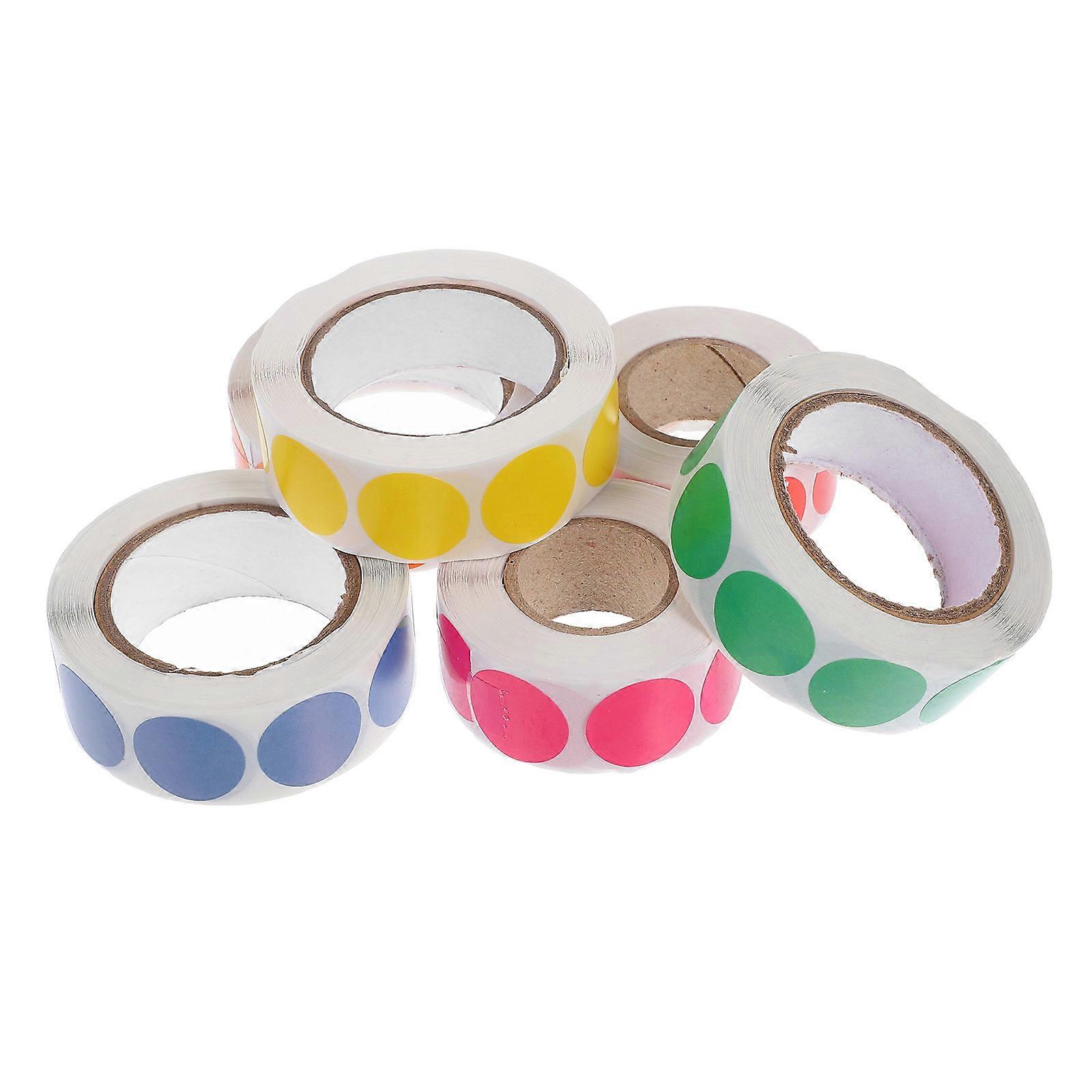 Dot Stickers For Office Classroom Students Assorted Color Round Labels Easy To Use Adhesive Labeling 18 Rolls