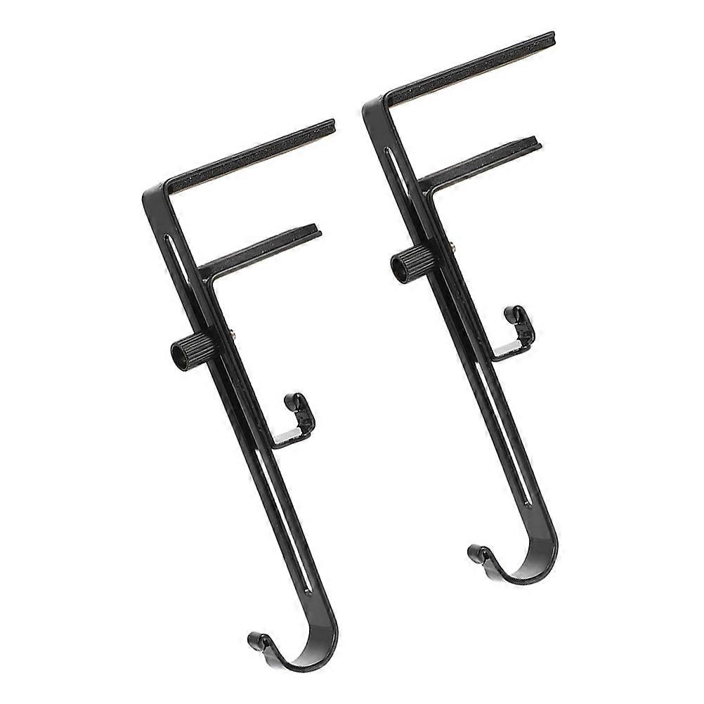 Adjustable Christmas Stocking Holders for Mantle Garland 10Pcs Black