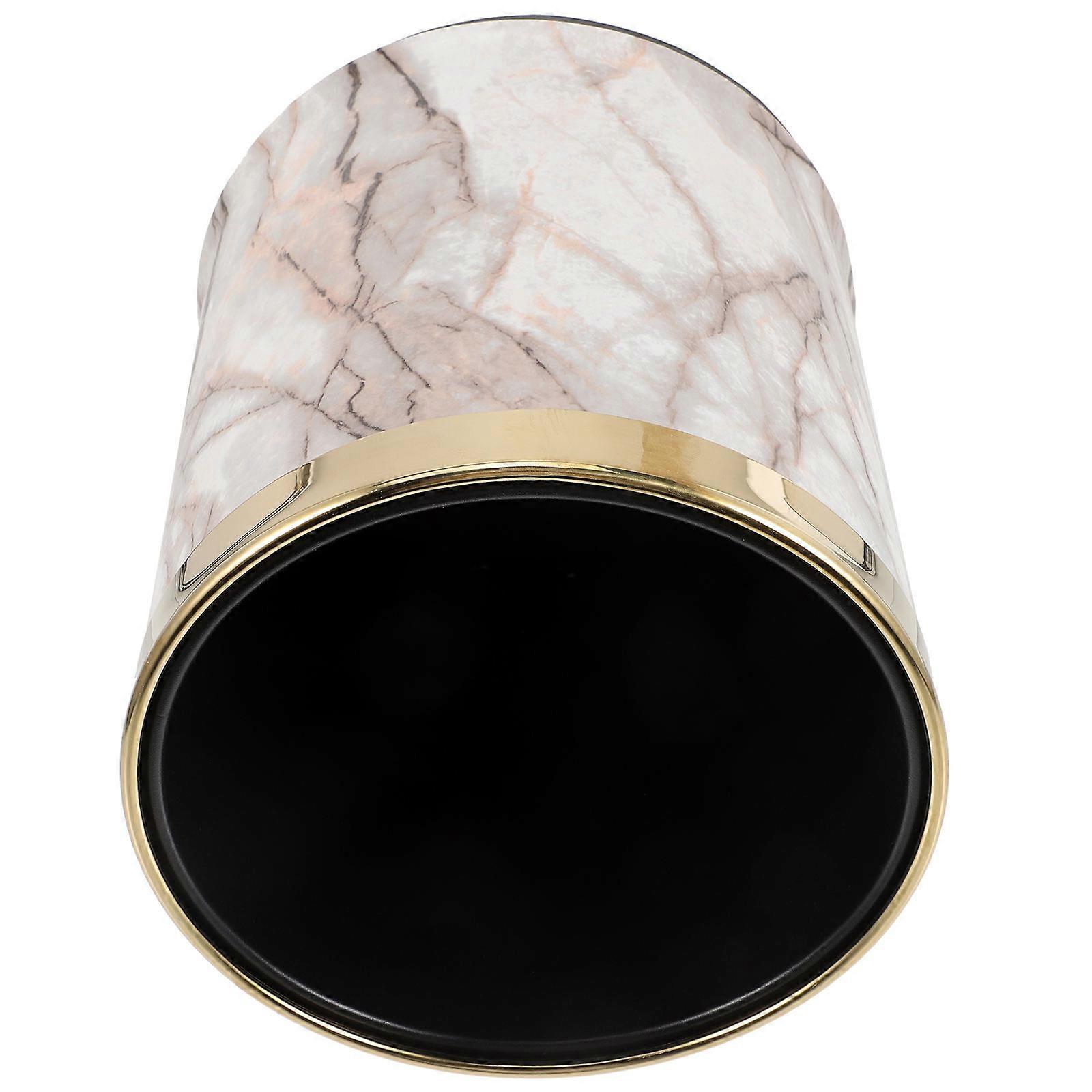 Marbling Trash Can Plastic Waste Bin for Storage with Assorted Color