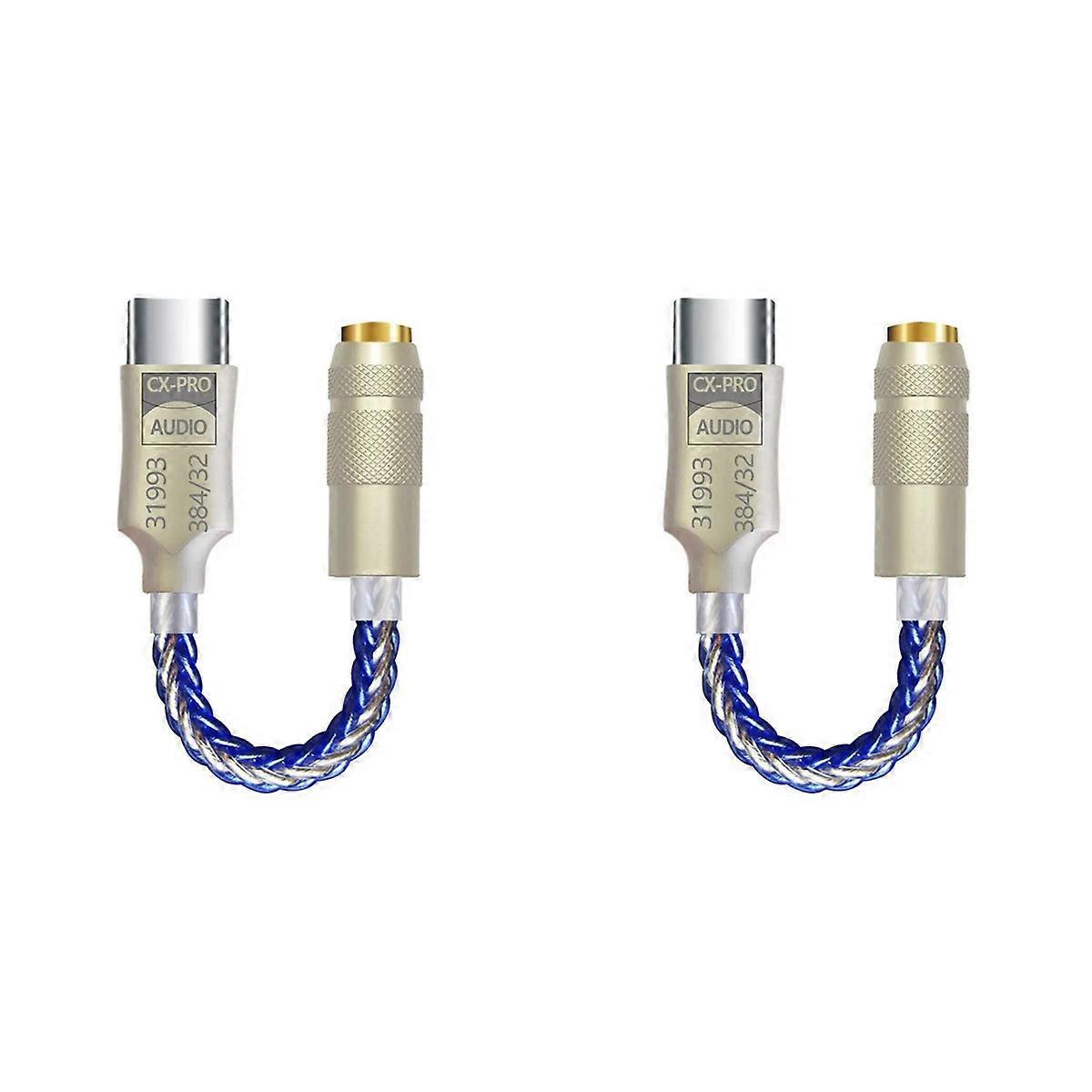 CX31993 HiFi Type C til 3,5 mm hodetelefonforsterker lyddekoder IEM AMP mobiltelefonadapter