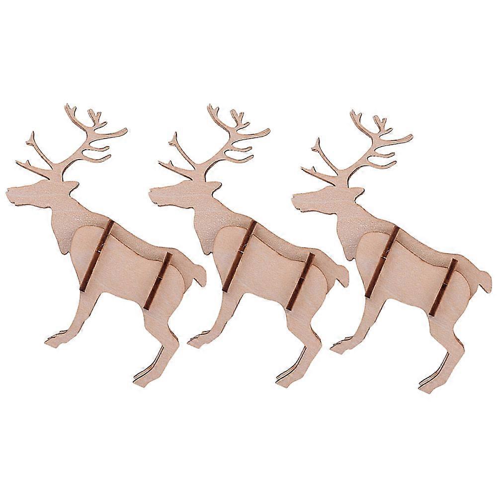 DIY 3D Puzzle Deer Model for Educational Use with 9Pcs Kit