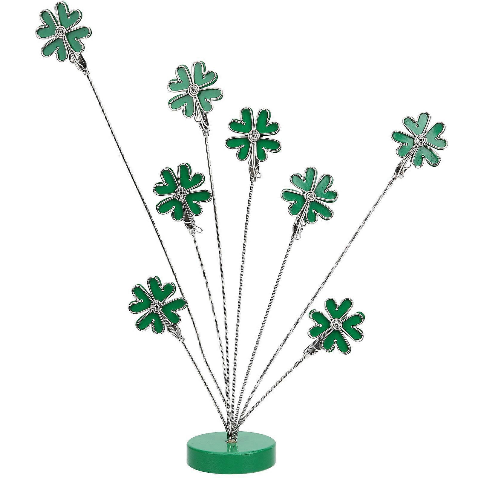 Multi-Function Clover Picture Clips Stand 2Pcs For Various Occasions 10.22x3.93in Chic Decoration