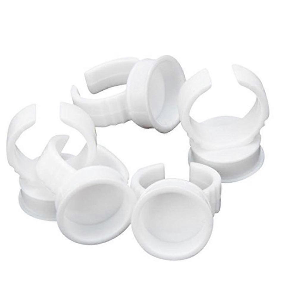 Glue Ring Eyelash Extensions Disposable Plastic Rings for Makeup Use 100Pcs