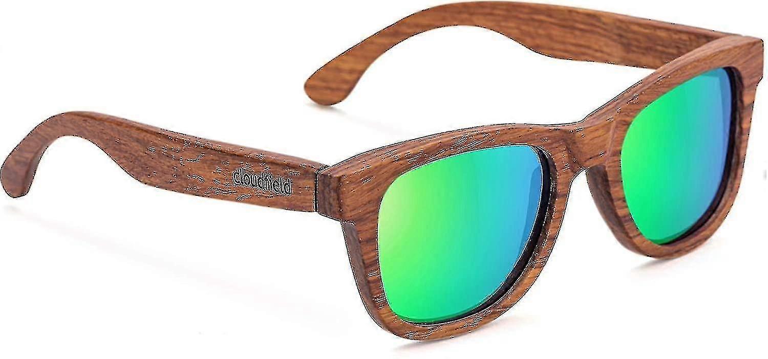 Wooden Sunglasses - Polarized Lenses With Bamboo Wooden Frame With Double Layer Of Uv Blocking Coating