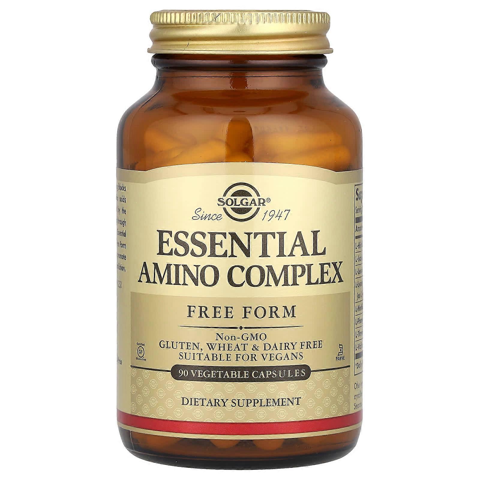 Solgar, Essential Amino Complex, 90 Gemüsekapseln