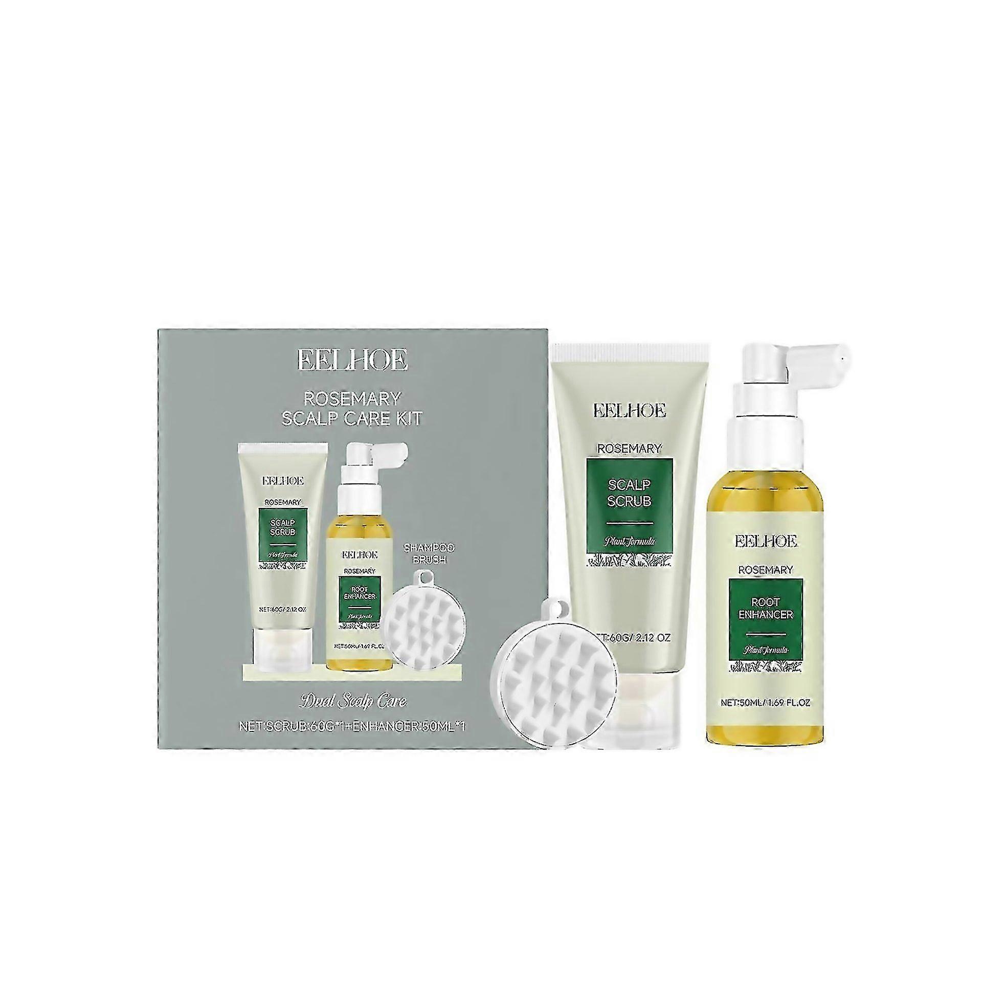 For Rosemary Scalp Care Gift Set Hydrating Scalp Care With Rosemary Scalp Scrub Spray And Scalp Brus
