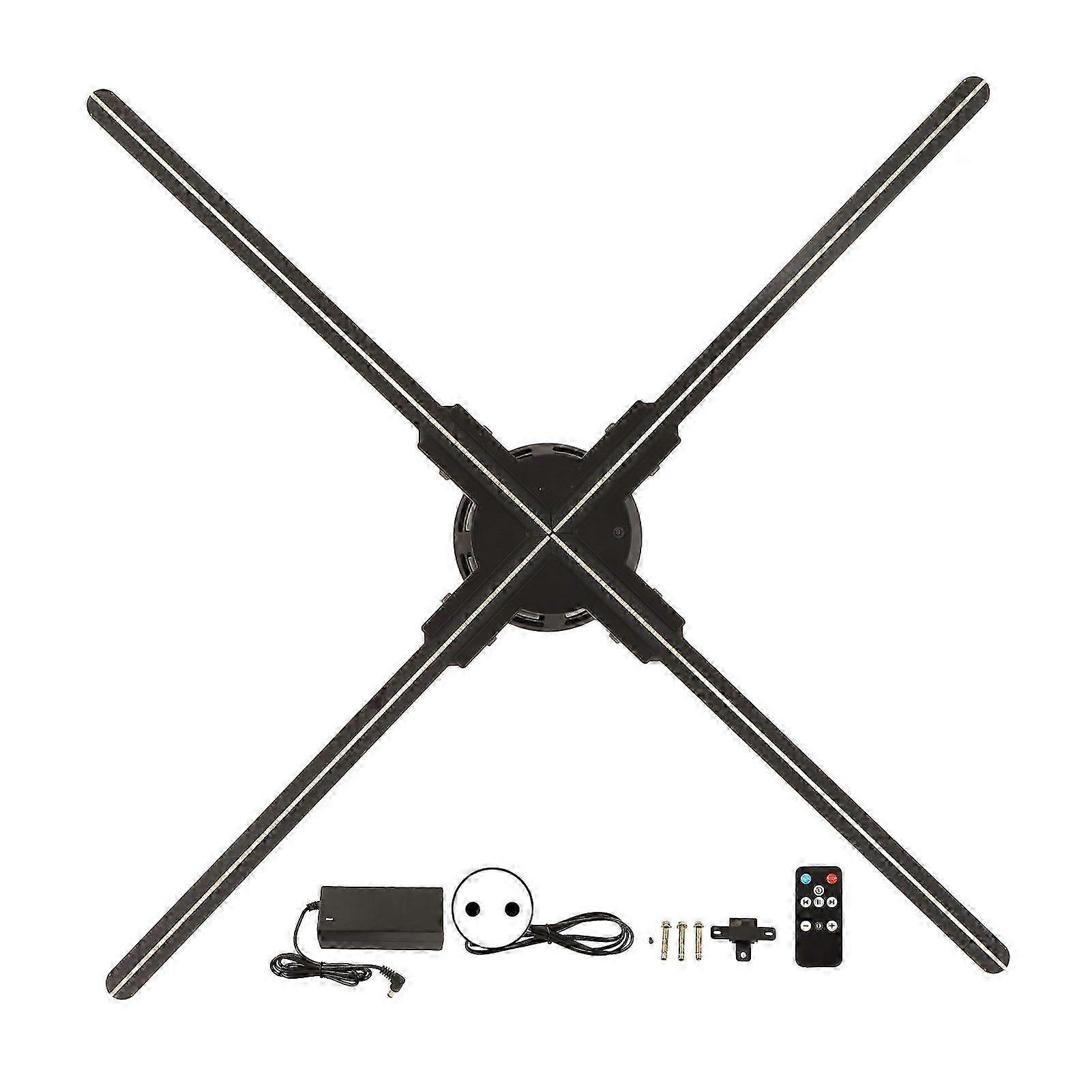 3D Holographic Advertising Machine 2000x720 720 LEDs 4 Leaves Plug and Play Adjustable WiFi 3D Hologram Fan 100240V EU Plug