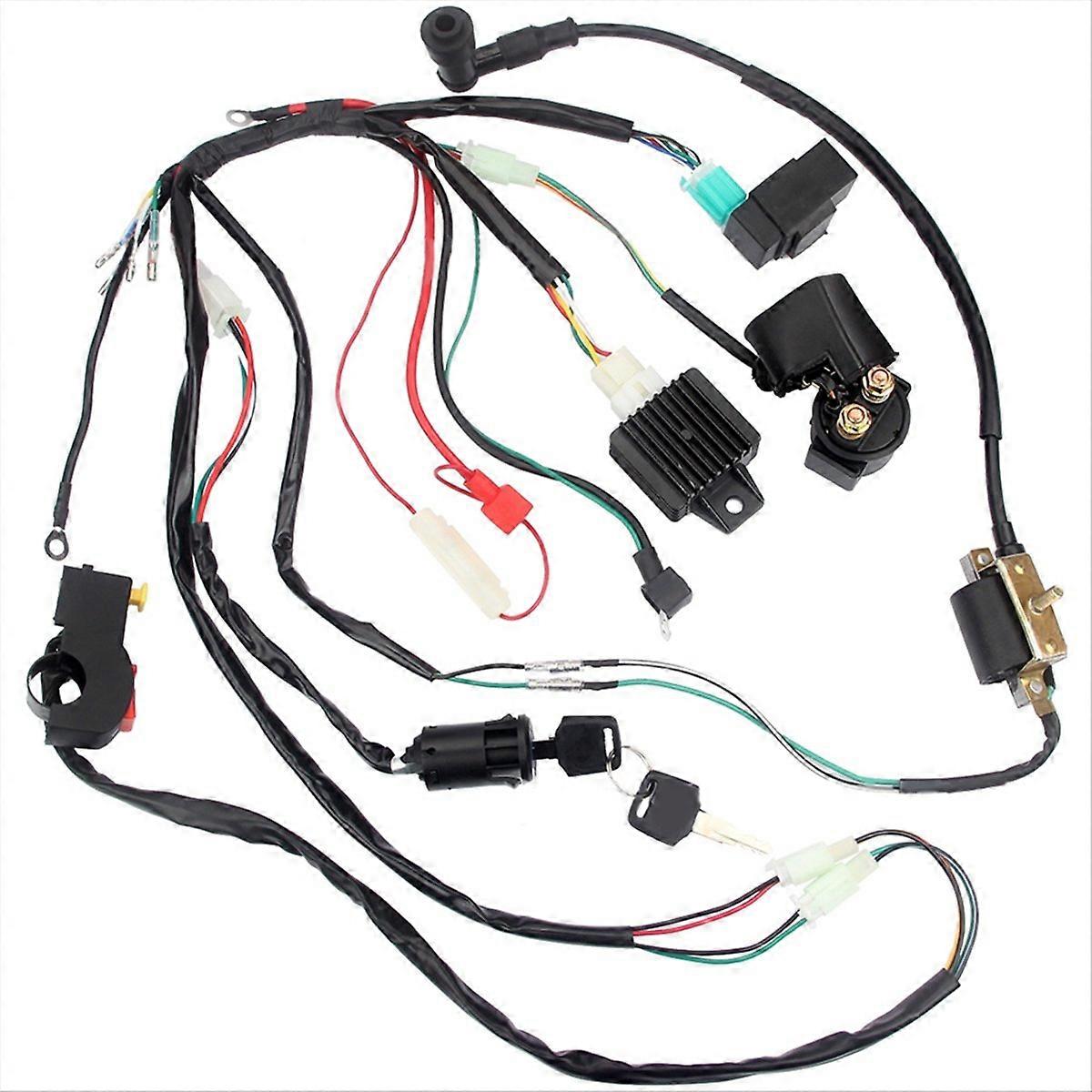Wiring Harness CDI Ignition Coil Kit, Full Vehicle Circuit Ignition