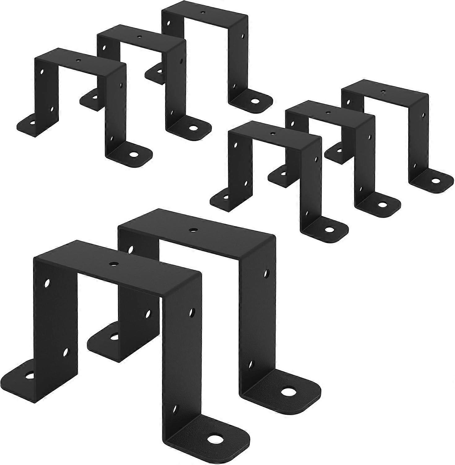 SeraphinaT 8 Pcs Square Pipe Clamp, Strap Post Ties Brackets, U Shaped Connector