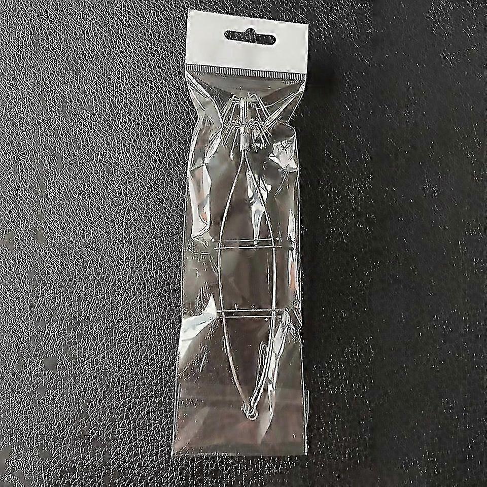 25-26 For Stainless Steel Double Layers Umbrella Squid Cuttlefish Octopus Fishing Hooks Jigging Fishhook W