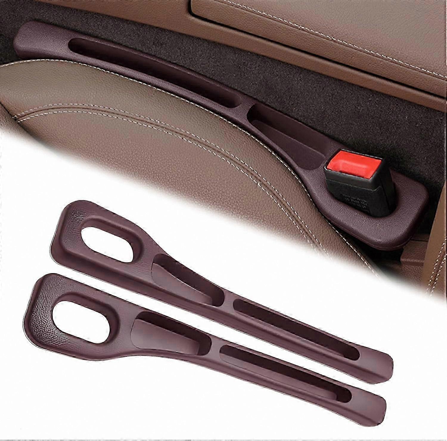 2Pcs L C Brown Seat Gap Filler, Leak Proof Car Seat Gap Plug for  Boxster Cayenne Cayman Macan Panamera Taycan Models