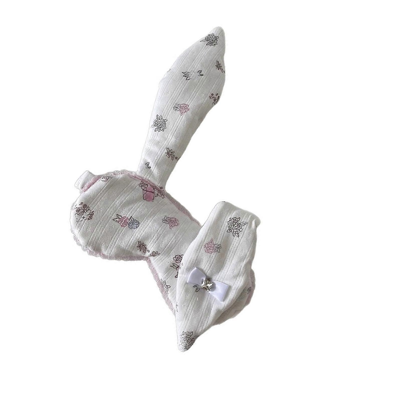 Comfortable Sleep Mask With Rabbits Ears Design Lightproof Eye Shade For Office Rest Traveler Shifts Workers Polyester Multicolor