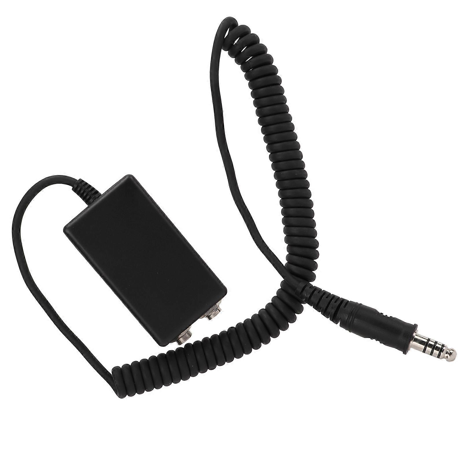 150cm/59.06in Universal Aviation Headset Cable Adapter Helicopter U174 Male to GA Framale Connector