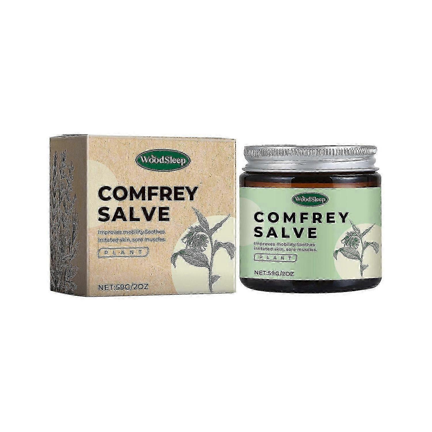 Comfrey Salve Luomu, Comfrey yrttivoide, Orgaaninen kaava, Orgaaninen yrttivoide, Yrttisalva Comfrey, Lievittää kipeitä lihaksia