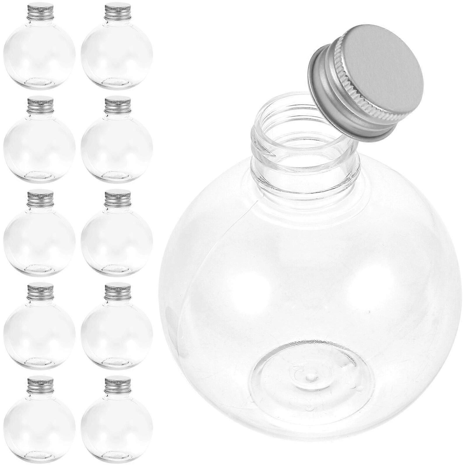 25pcs 150ml Transparent Plastic Bottles Round Bulb Shape Bottle Decoration