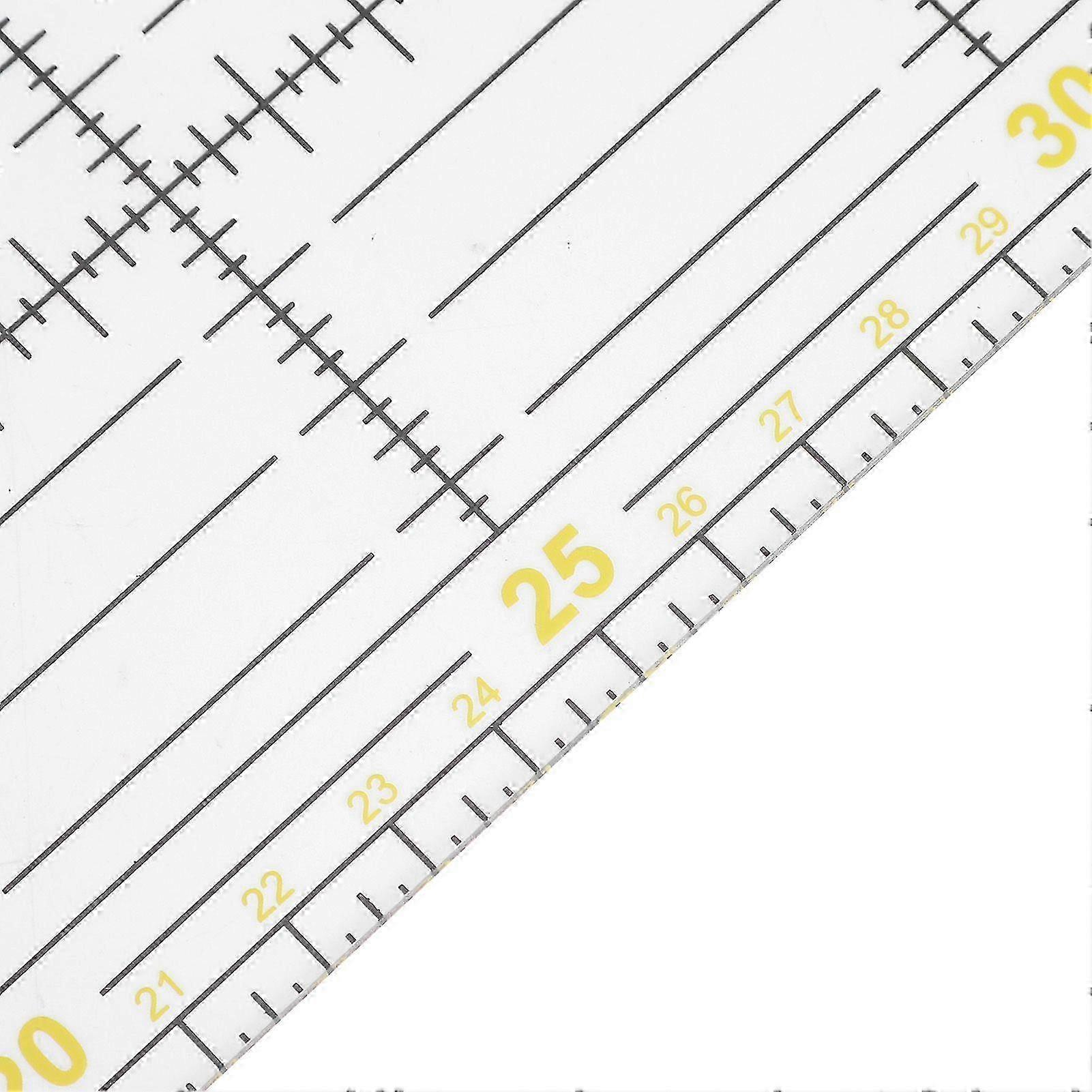 2Pcs Quilting Ruler MultiFunction Sewing Drawing Drafting Crafts Scale Measuring Tool