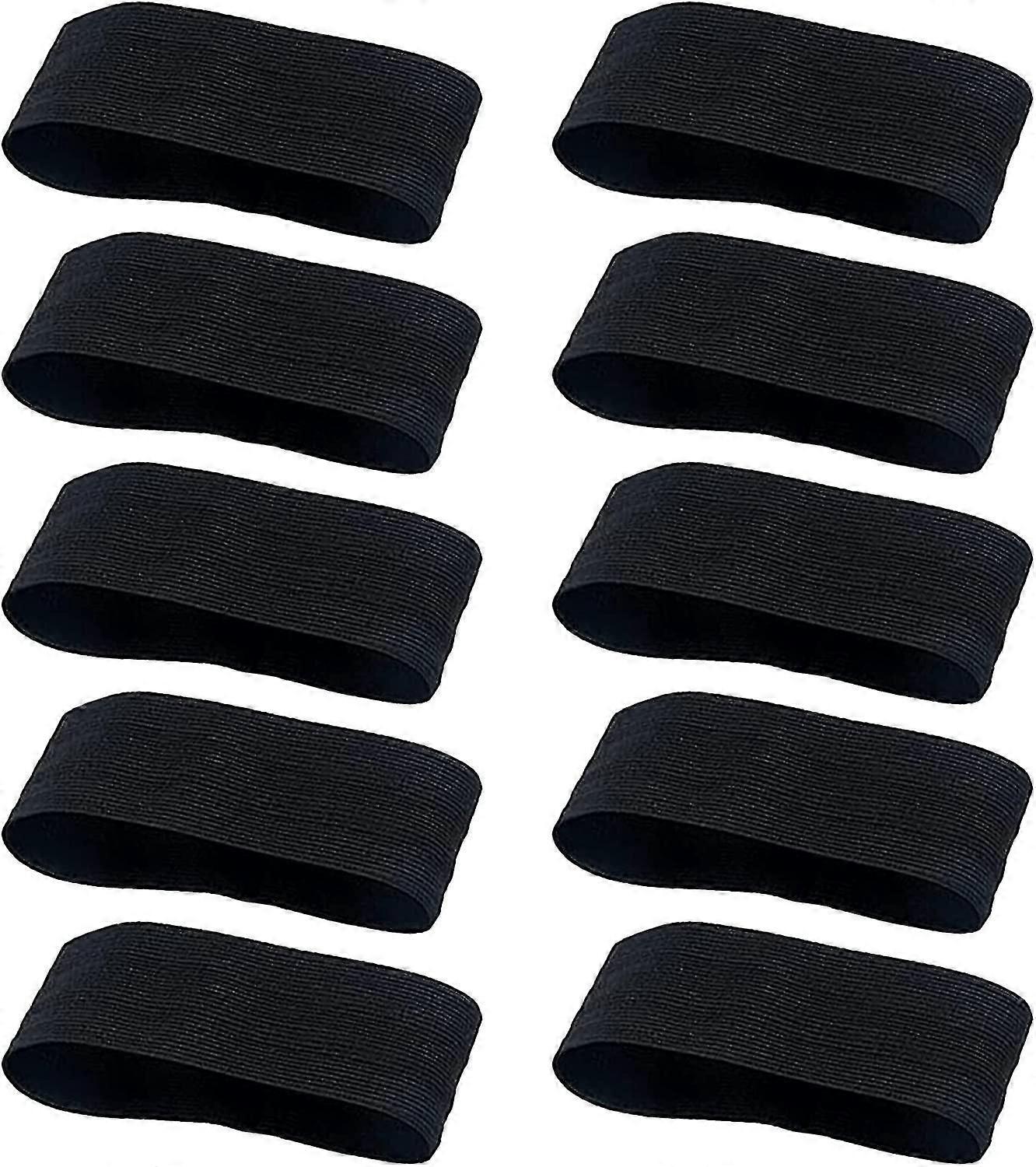 10個のブラックアームバンドフットボール、弾性ブラックアームバンド喪バンド、ループブラック
