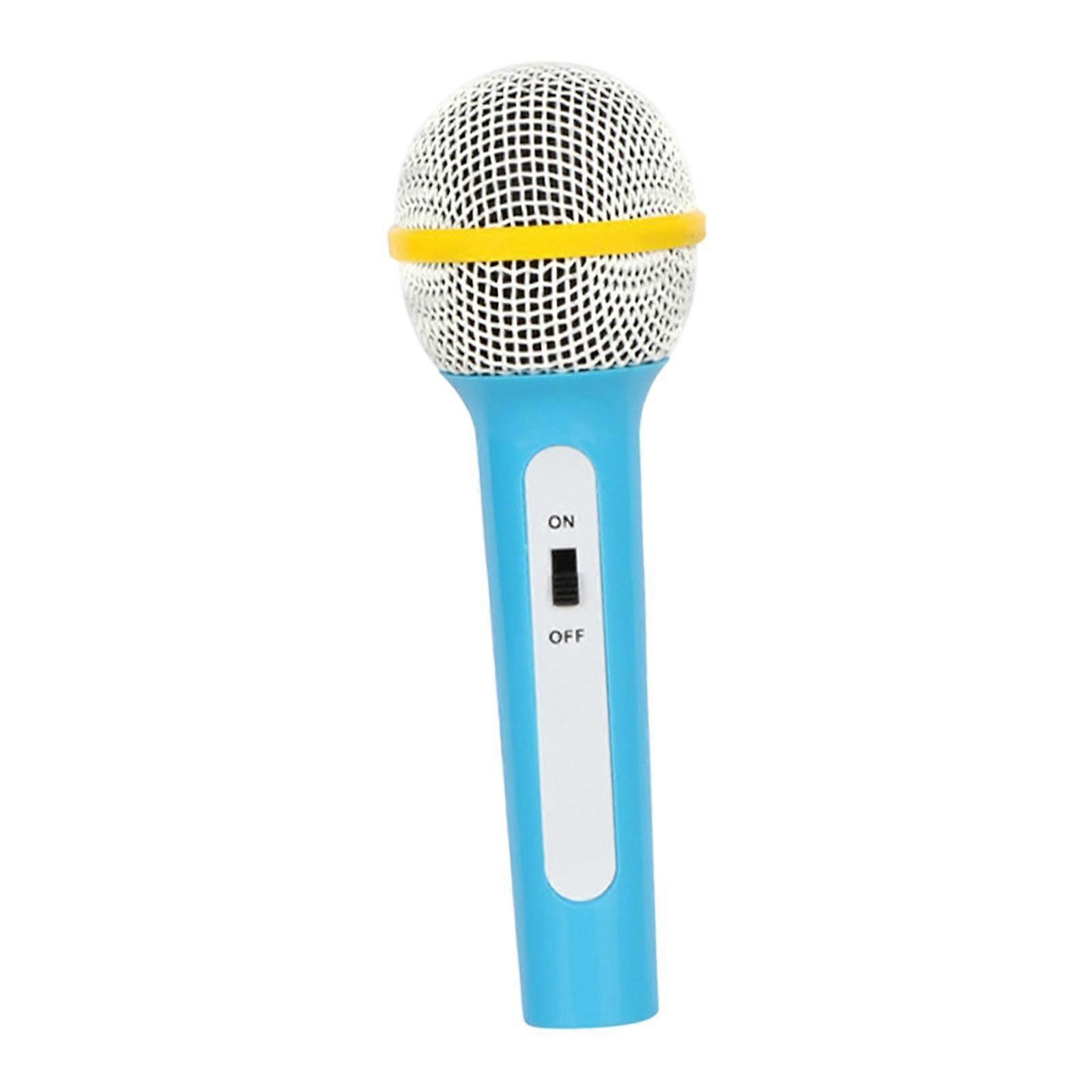 Microfone falso para brincadeiras de canto e interpretação, microfone de palco resistente e versátil.