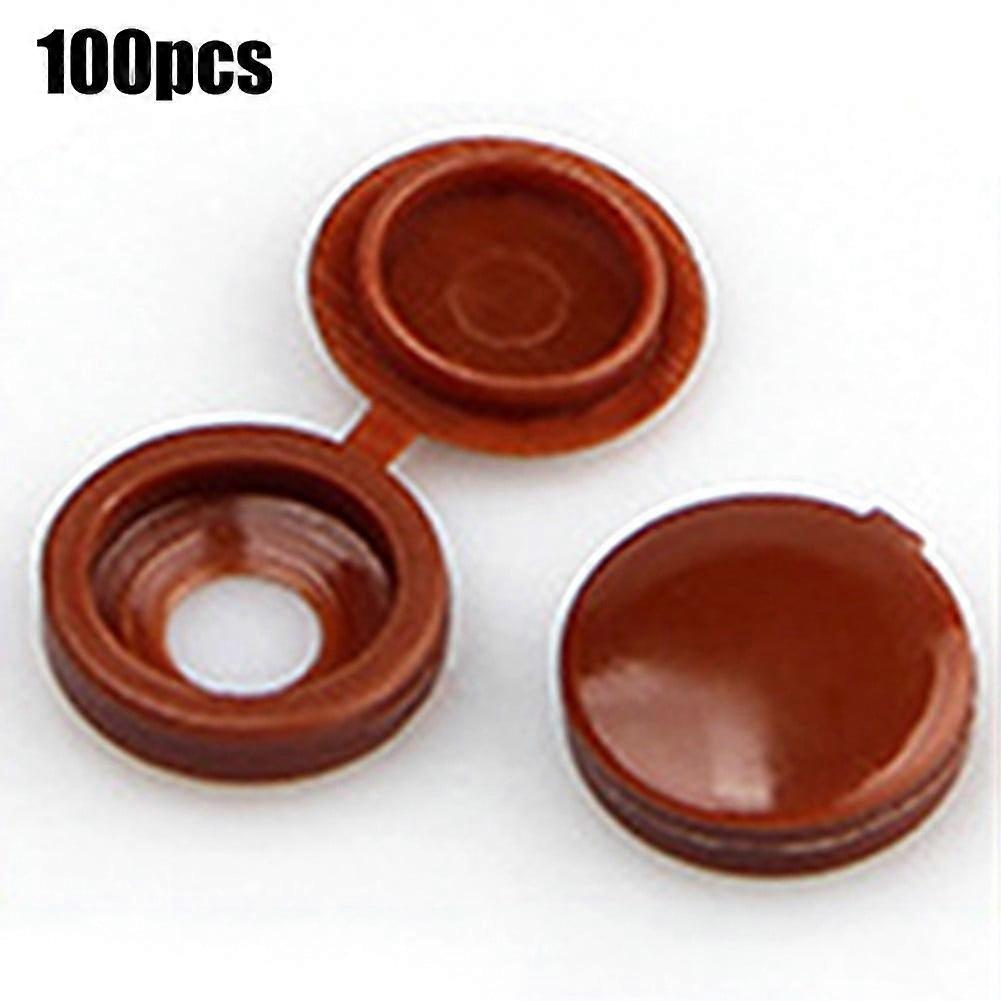 100 Pcs Fixing Hinged Plastic Screw Cover Button Nuts Bolts Decorative Hardware