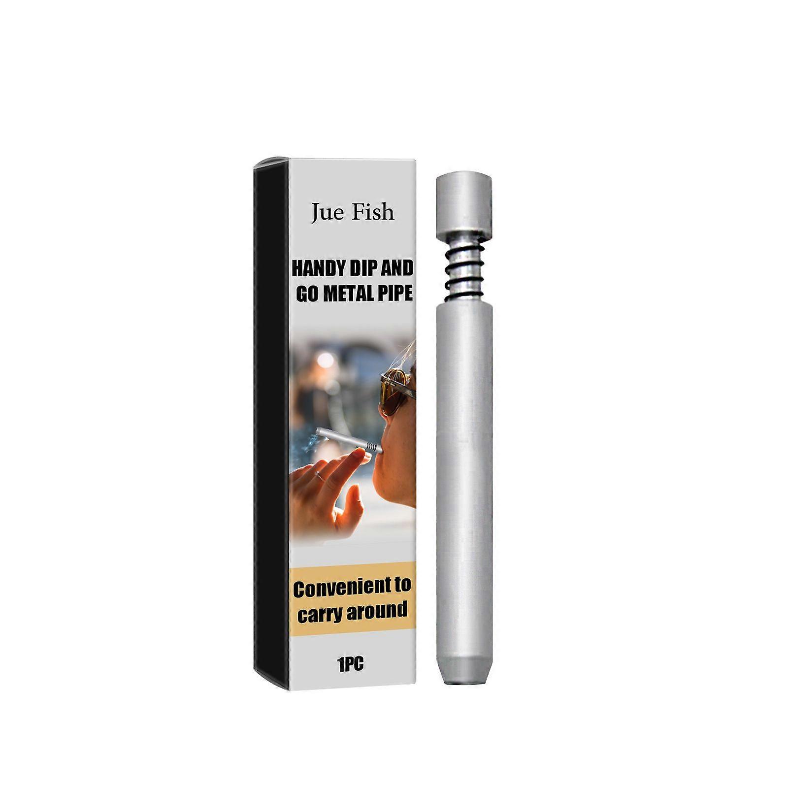 Jue Fish Mini Metal Mini Pipe Men Mini Creative Portable Straight Pipe Smoker