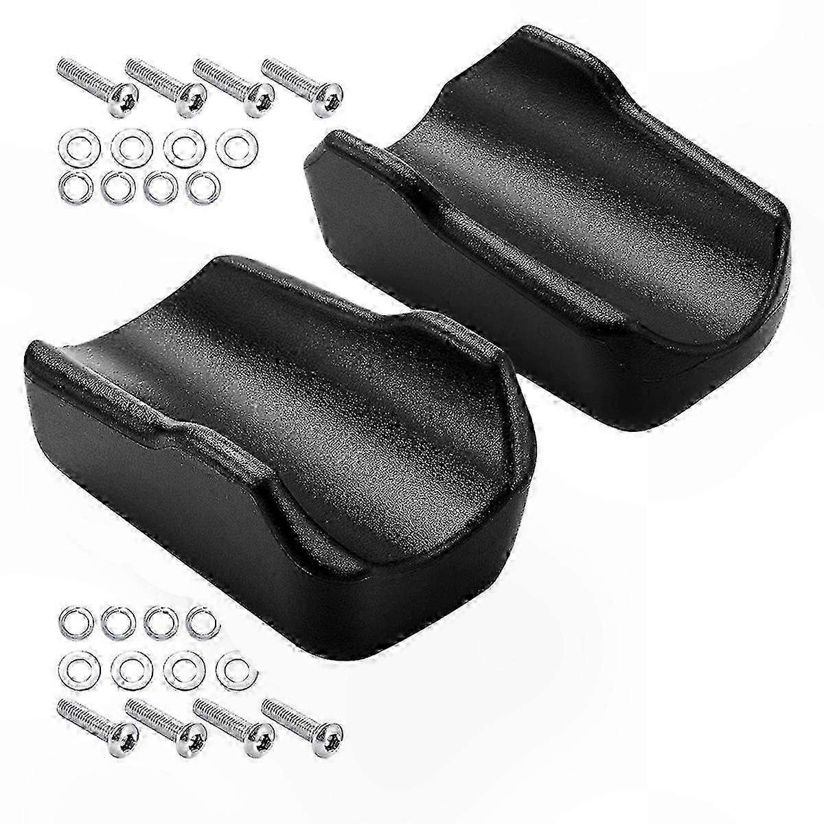 2-Pack Armrest Cushions for Upright Rollators, Forearm Pads for Walkers, Handle Comfort Sleeves, Black