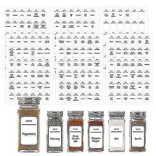 216 Pcs Spice Printed Jar Labels