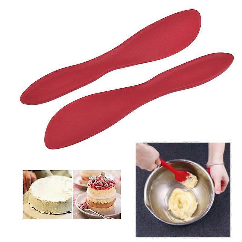 1Pcs Baking Dough Scrapers Long Handle Silicone Spatula Cake Cream Tools